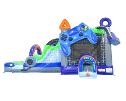 Gamer bounce house with slide. Wet or dry.